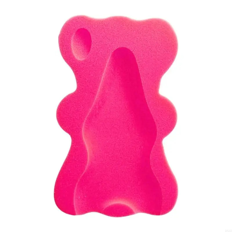 R66D Baby Bath Sponge Mat Pasgeborenen Douchekussen Dikke Essentiële badnetkussen Mat