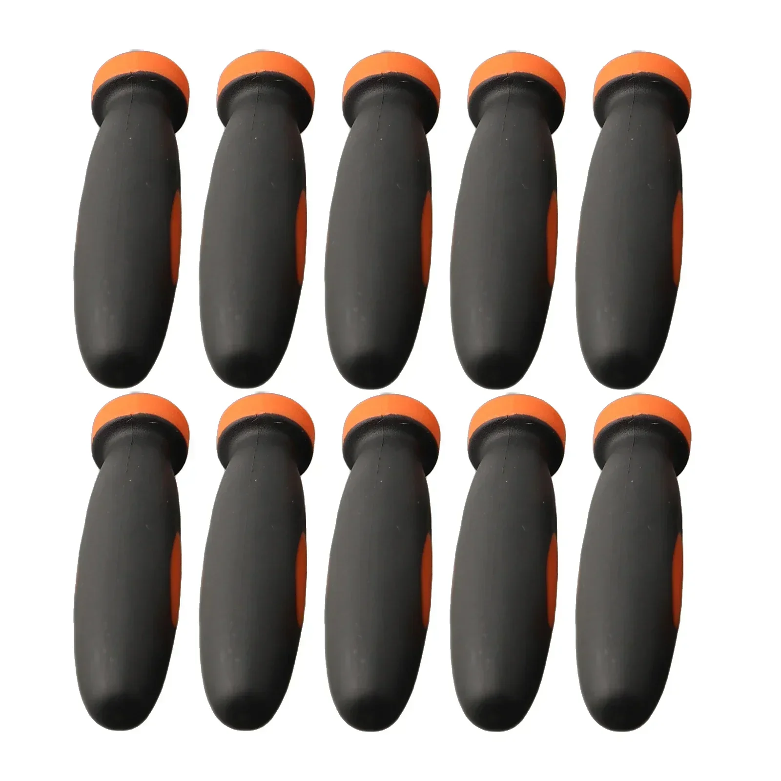 Rubber Files Handles Handles File Home Replacements Rubber Smooth 10Pcs Accessories Black+Orange For Small Files