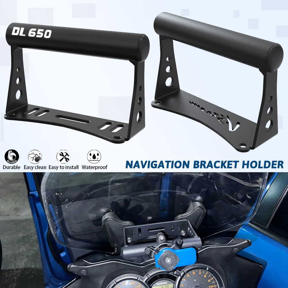 

Motorcycle For Suzuki V-Strom 650 DL 650 ABS Smart Phone Stand Holder GPS Navigation Plate Bracket 2004 2005 2006 2007 2008-2011