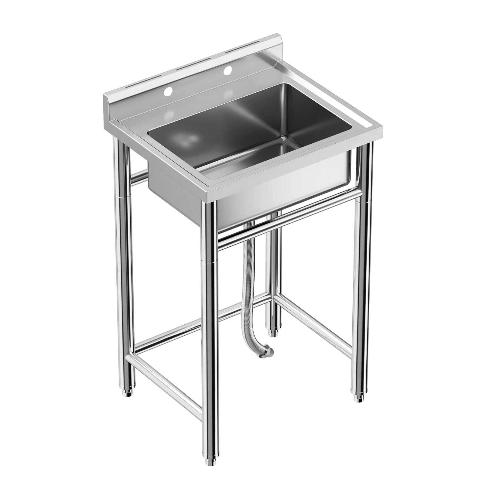 stainless steel sink,free standing sink With Pull-Out Faucet,Adjustable Support Feet,,single bowl kitchen sinks