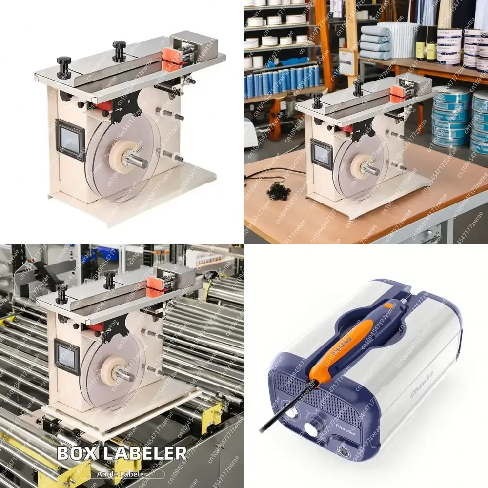 New Condition Semi-Automatic Small Top And Bottom Corner Labeling Machine For Food And Beverage Cartons Easy Operation