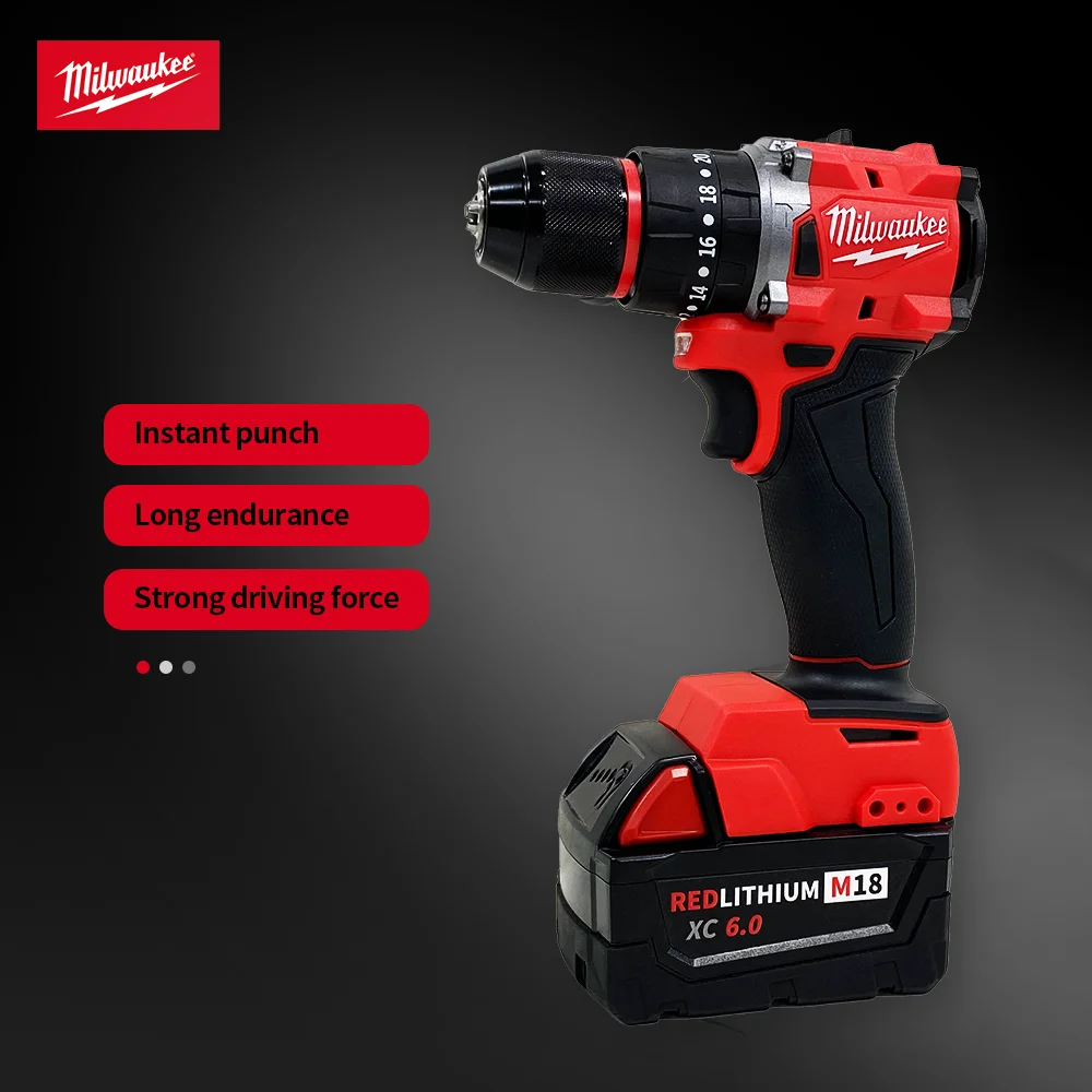 Milwaukee 18V Small Electric Drill 150N.m brushless Cordless Impact Drill of Decoration Team Uses Milwaukee Battery Power Tool