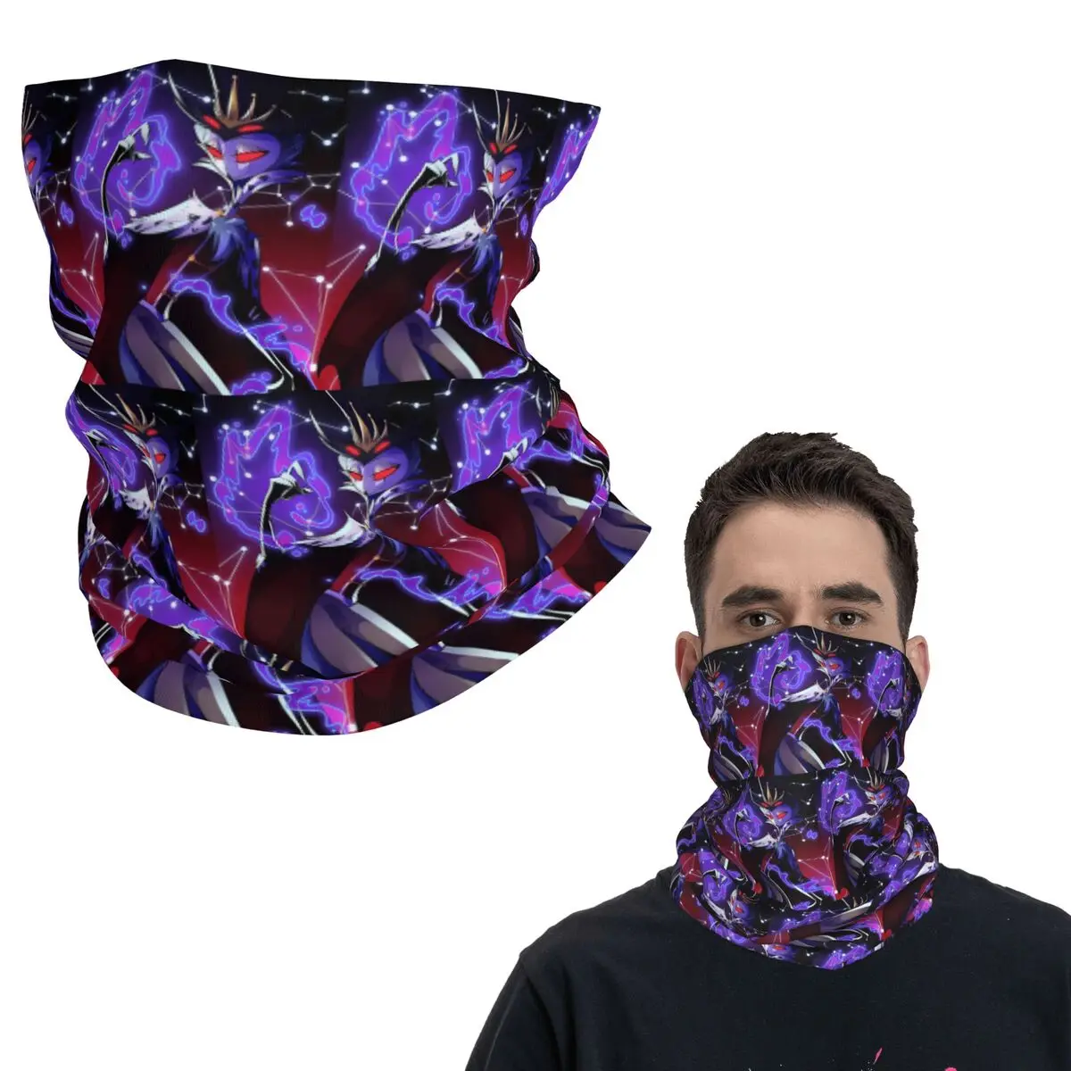 

Helluva Boss бандана с героями мультфильмов, гетры с принтом, шарф, теплый головной убор для бега, унисекс для взрослых