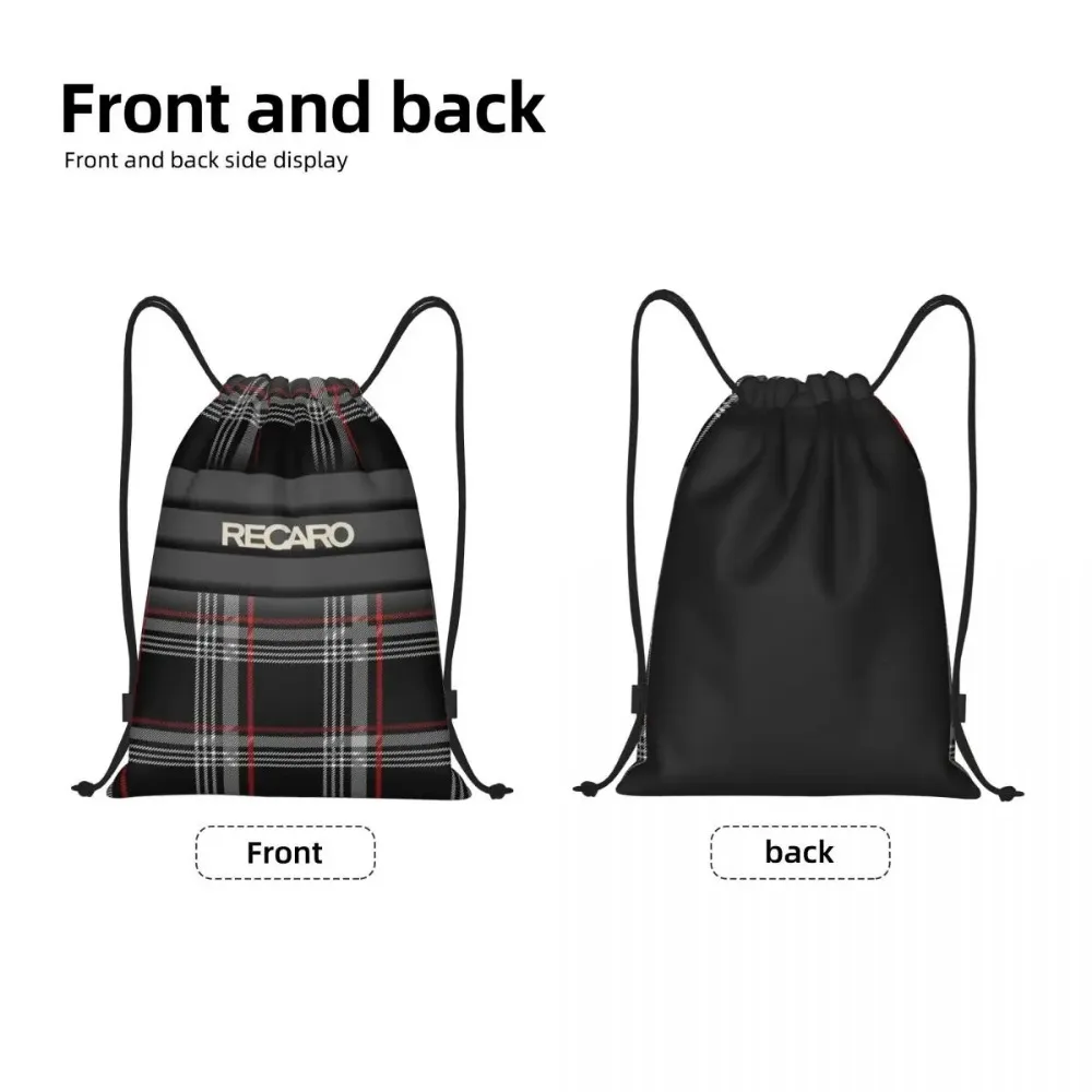 Custom Recaros Drawstring Bag Women Men Portable Gym Sports Sackpack Training Backpacks