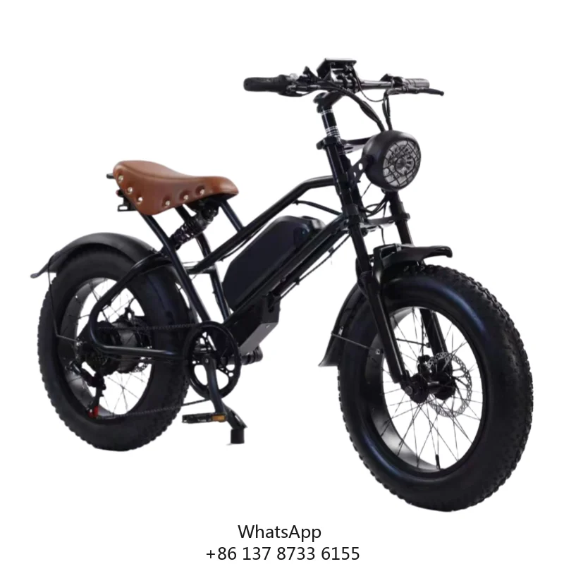 New 48V Electric Mountain Bike For Adults 1000W Fat Tire Off-Road Snow Mountain Lithium Cross-Border