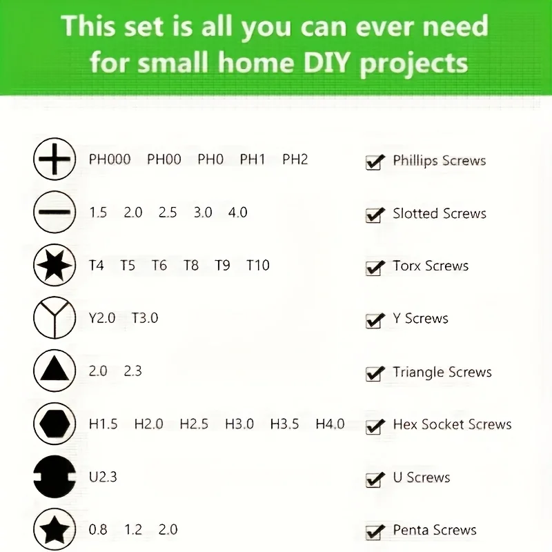32-in-1 Mini-Präzisions-Schraubendreher-Set - Mini Magnetische Kreuz- und Schlitzschraubendreher, Perfekt für Möbel, Telefone, Computer – Detail 6