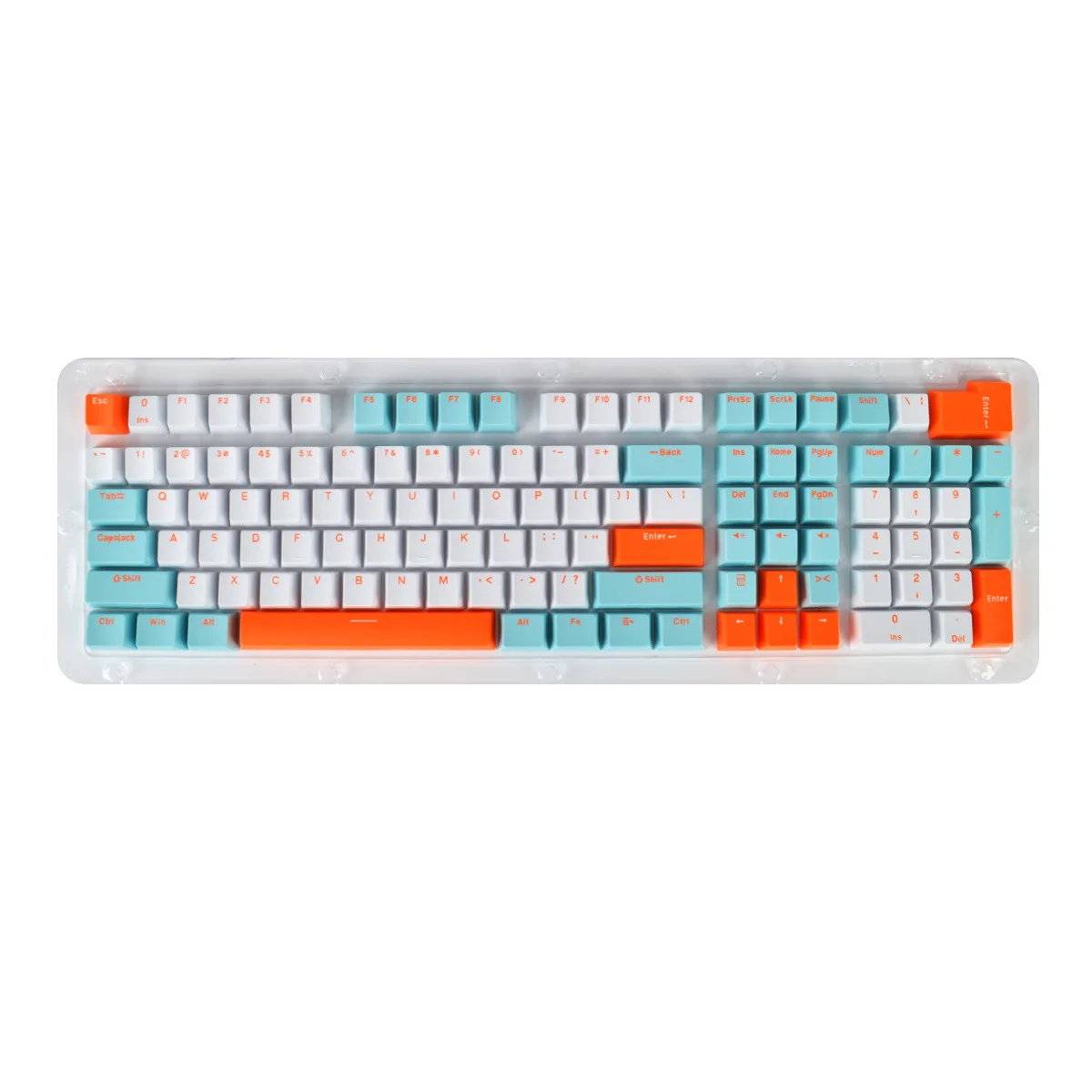 

Salmon Glimmer Milkshake Space Gray Business Gray Keycaps in three colors for 61/87/104/108 mechanical keyboards