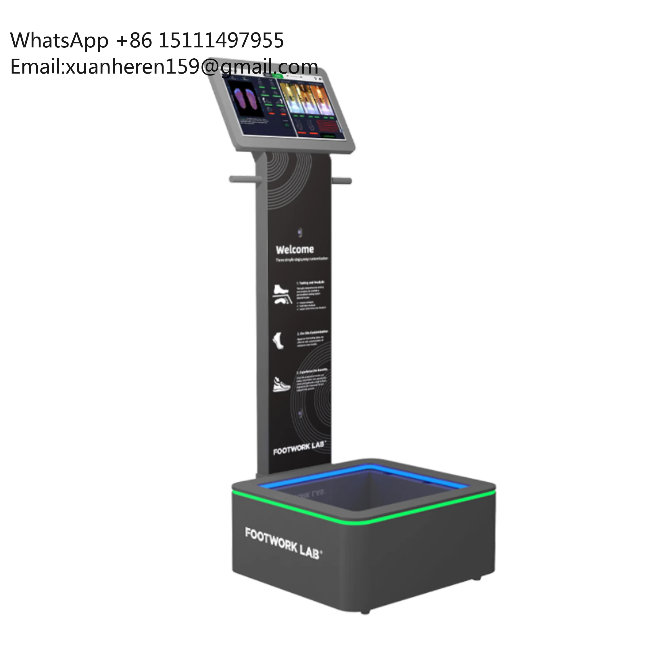 Portable USB Foot Orthotic Scanner Ai Machine Vision for Sports Halls Gait Detection Dynamic Fitness Assessment CE Certified