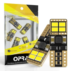 Oprah 2pcs T10 LED W5W Car Lights Interior Indicator Signal Lamp 3020EMC Canbus No Error Dome Map Door License Plate Marker Bulb