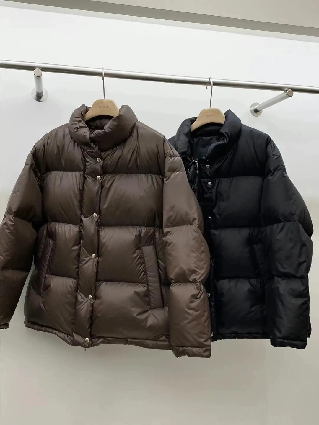 الشتاء أسفل Jaet سطح لامع خفيفة الوزن الدفء مايكرو ضوء معطف مبطن تخفيف Sle الوقوف Sve سحاب طويل #5