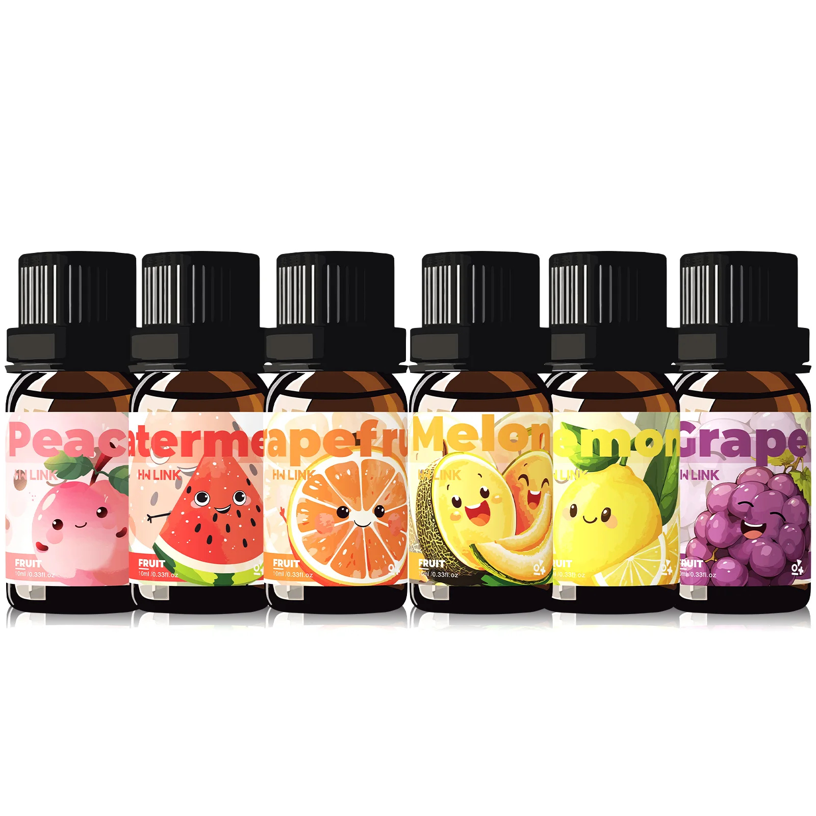 

4pc 10ml Fruits Essential Oils for candles,soap making,aromatherapy,diffusers,home care with a long-lasting fruity scent