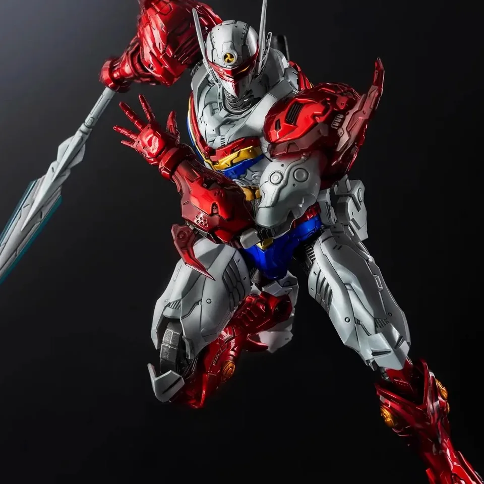 In Voorraad Threezero Cosmic Knight ROBO-DOU Cosmic Knight Metallic Versie 3Z0540 Action Figure Collection Gift