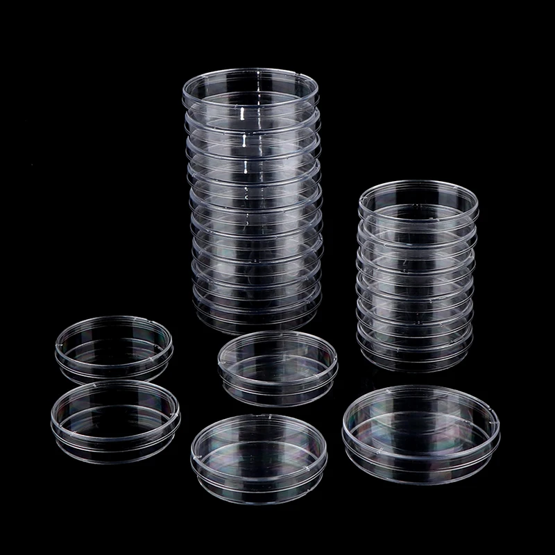 10Pcs 70mm Polystyrene Sterile Petri Dishes Bacteria Culture Dish For Laboratory Medical Biological Scientific Supplies