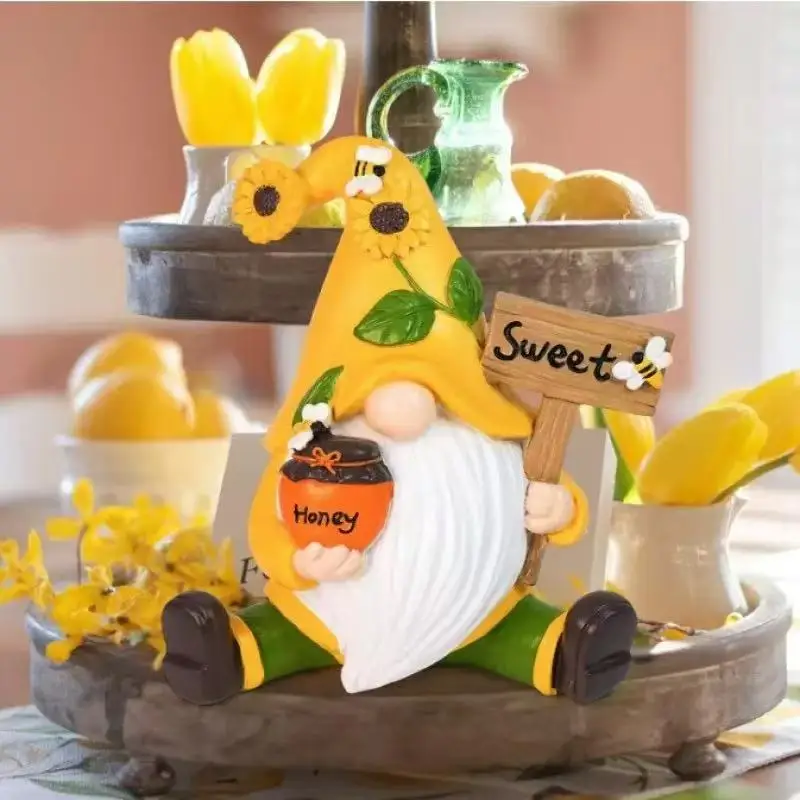 

Sunflower Dwarf Crafts Harvest Festival Outdoor Garden Bumblebee Dwarf Ornaments