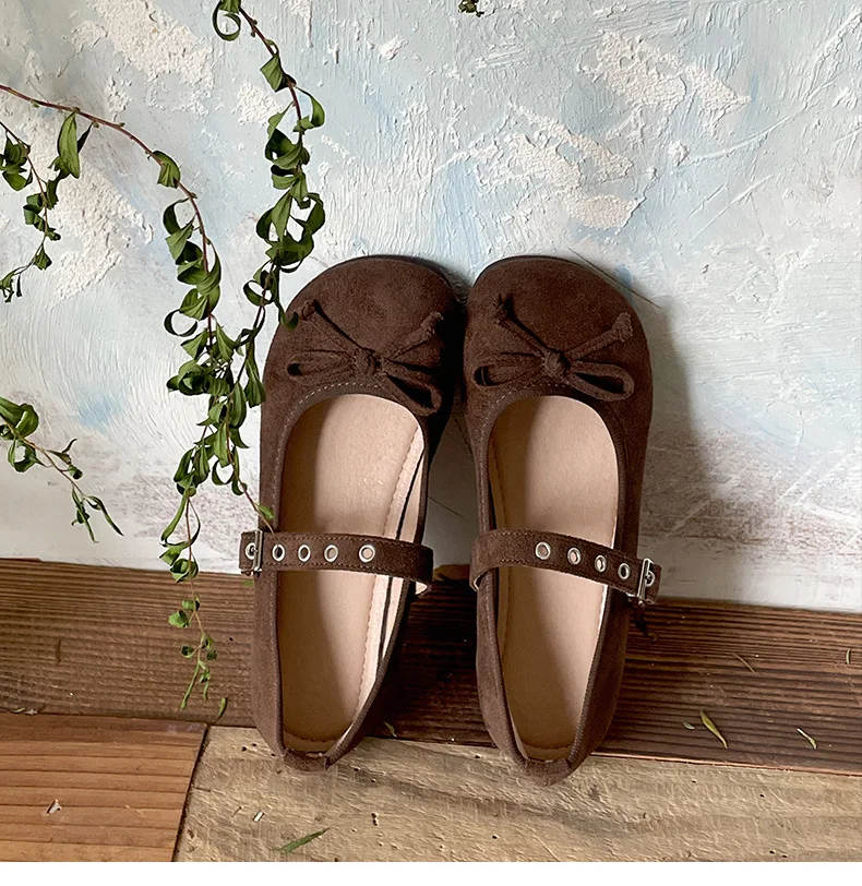 أزياء السيدات لينة وحيد حذاء كاجوال 2025 جديد جولة تو ماري جين أحذية Zapatos Mujer المرأة الراحة الضحلة أحذية راقصة الباليه