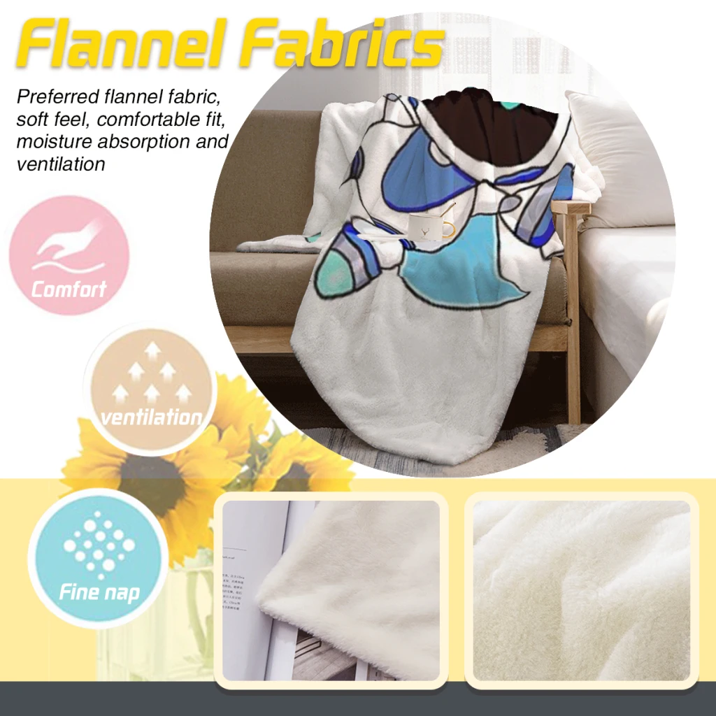 Astrobot fanart Comfortable Flanne Blanket Soft comforter sets throw for Couch Warm Flannel Blankets Bedroom Décor