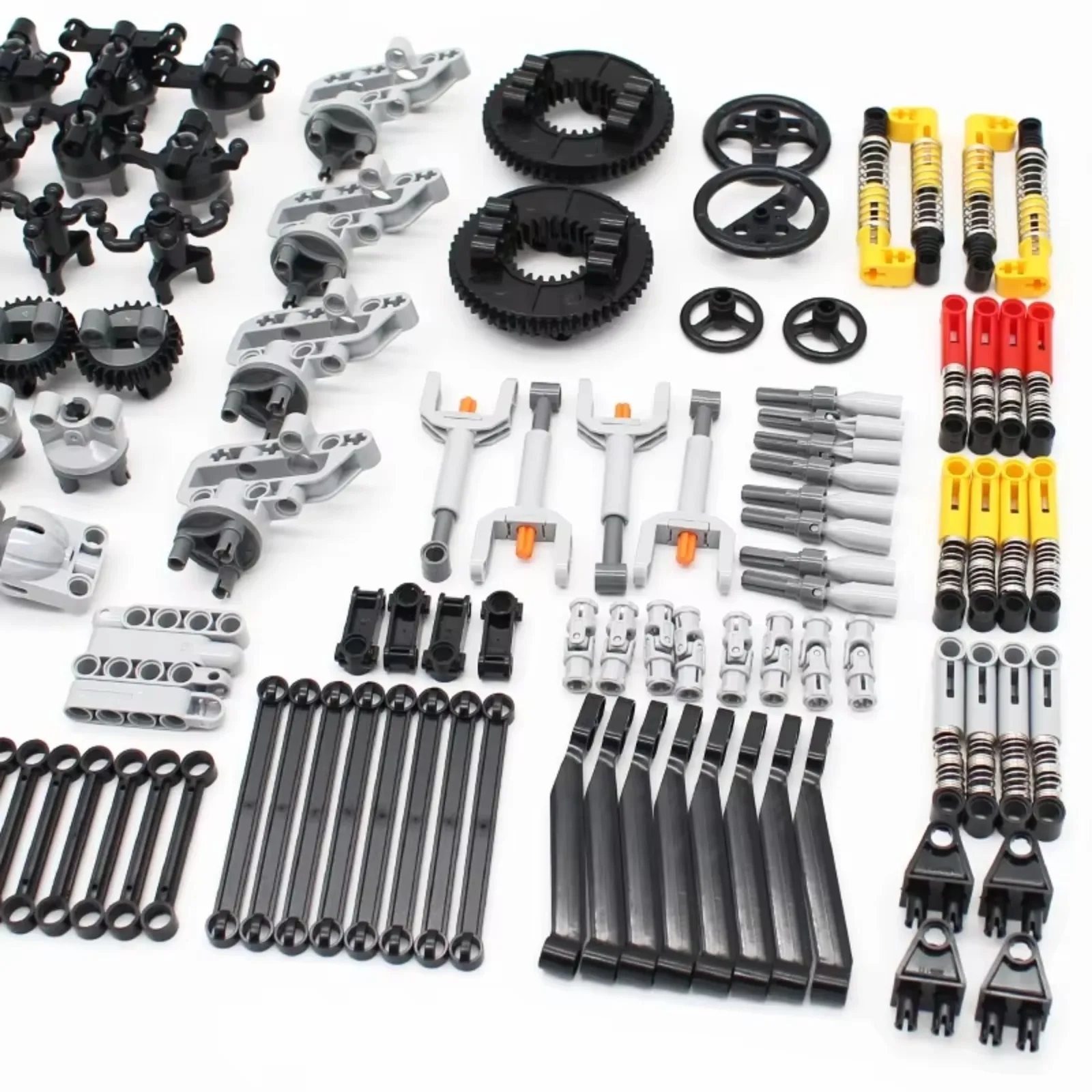 136PCS Suspension Brick Set met pneumatisch/versnelling/actuatorsysteem STEM educatieve bouwkit compatibel met technisch