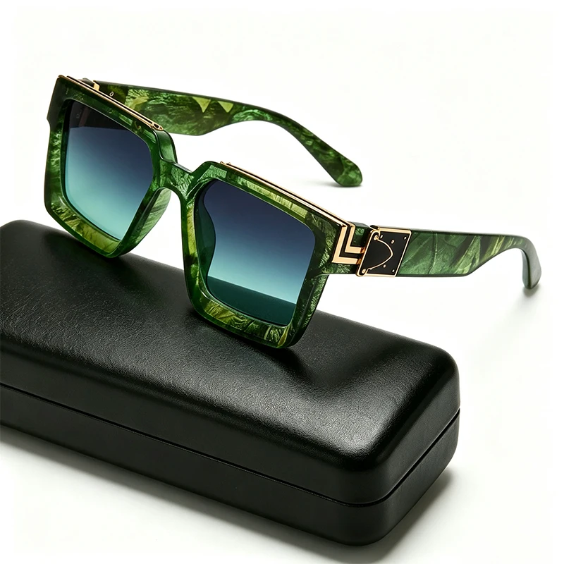 Gafas De Sol Retro De gran millonario para Hombre y mujer, Gafas De Sol cuadradas Vintage, Gafas De Sol De lujo a la moda UV400, Gafas De Sol para Hombre