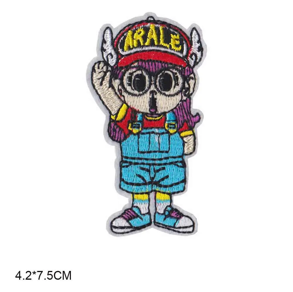 Arale Cartoon Anime Iron On Embroidered Clothes Patches For Clothing Stickers Garment Wholesale