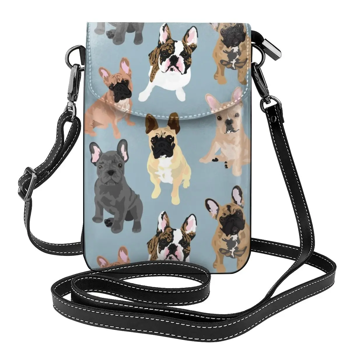 FRENCH BULLDOG Shoulder Bag Animal Streetwear Leather Women Bags Woman Bulk Retro Purse