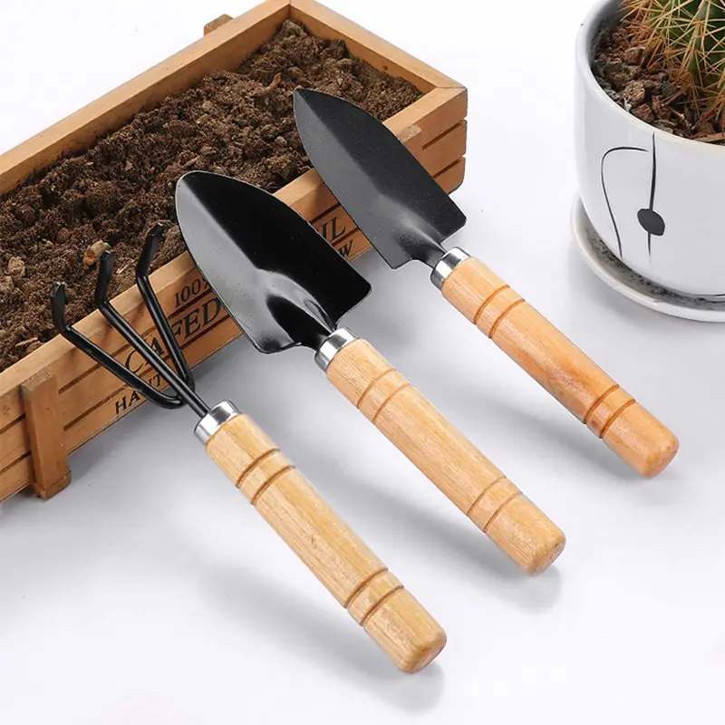Gardening Tools Set for Planting Flowers, Three-Piece Set for Home Use, Gardening, Flower Cultivation, Soil Loosening, Flower Shovel, Potted Plant Flower Arrangement, Mini Tools, Exquisite Small Shovel