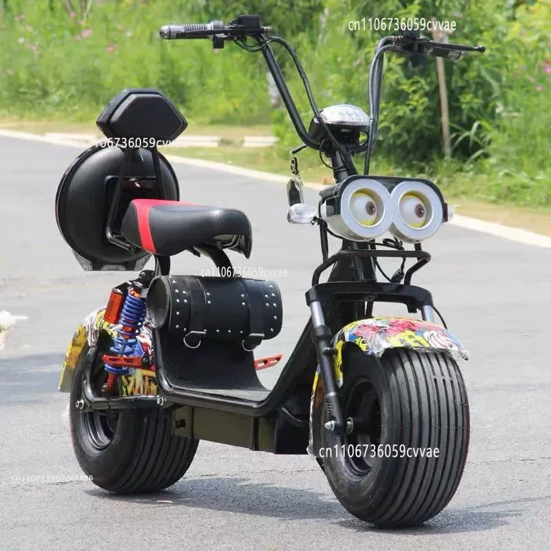 Electric Off-Road Scooter for Adults Large Wide Tire Sports Car Motorcycle New Battery Powered Two-Wheeler