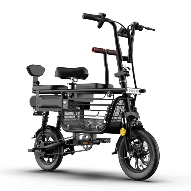 *for10AH15AH20AH 48V350W 12 Inch Folding  25km/h Top Speed 80KM-100KM Mileage Range Folding Electric Bicycle