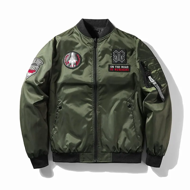 Primavera e autunno nuova tendenza della moda ricamato bomber giacca da uomo casual allentato sportivo antivento cappotto da baseball di grandi dimensioni M-7XL