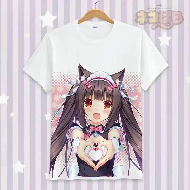 PARA Chocolat Cosplay T-Shirt Anime Vanilla T Shirt Fashion Men Women Student Cotton Tops New Short Sleeve Tees