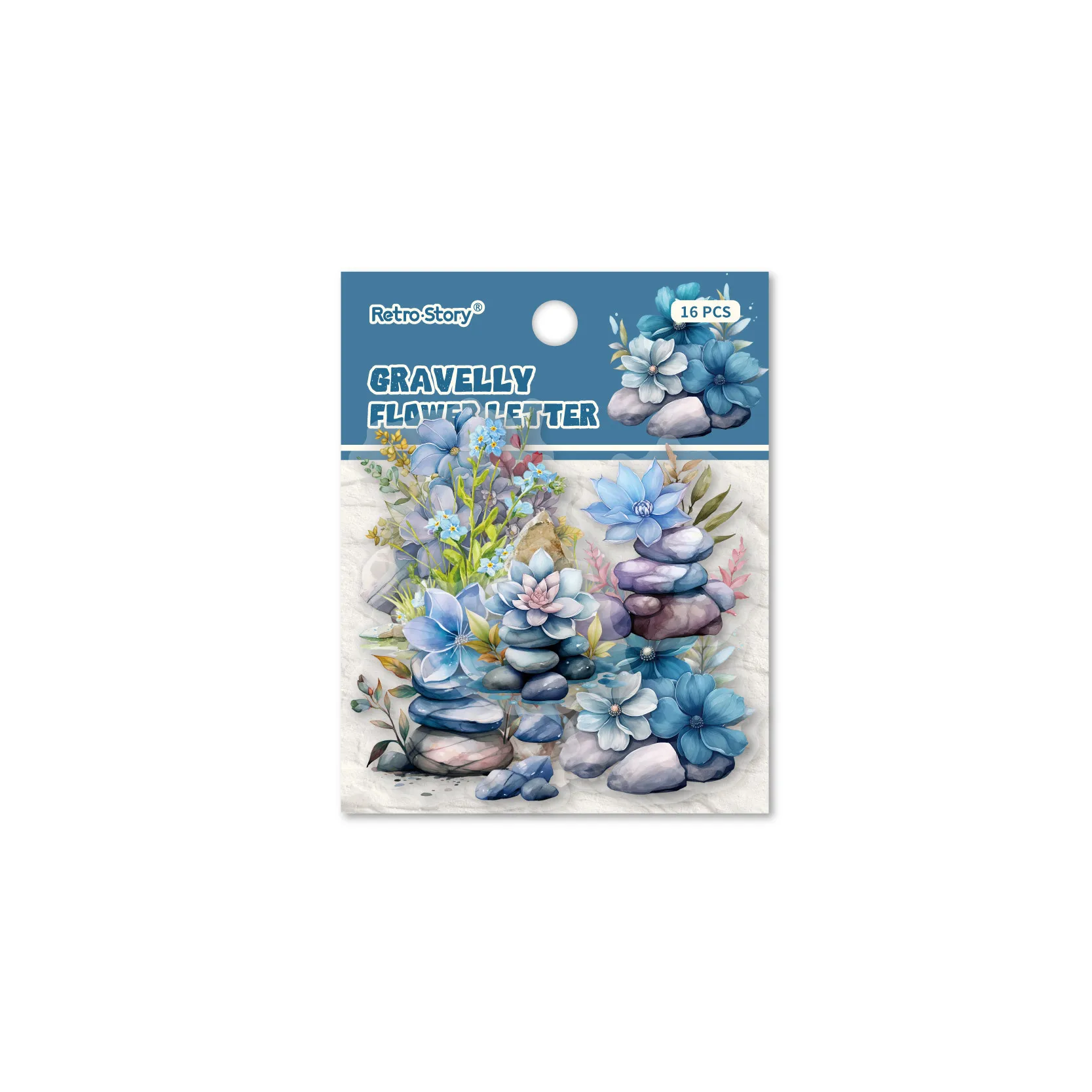 24sets/lot Kawaii Stationery Stickers Gravel flower letter Junk Journal Paper stickers Planner Decorative stickers