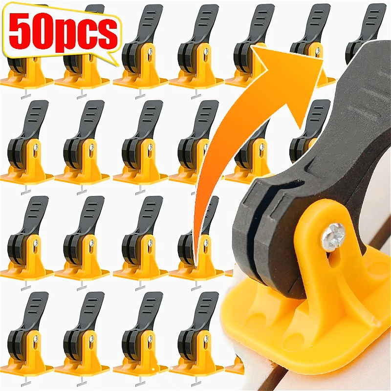 

10/50pcs Reusable Tile Leveling System Multifunctional Tile Laying Wall Fixed Device Ceramic Floor Tile Leveling Spacers Clips