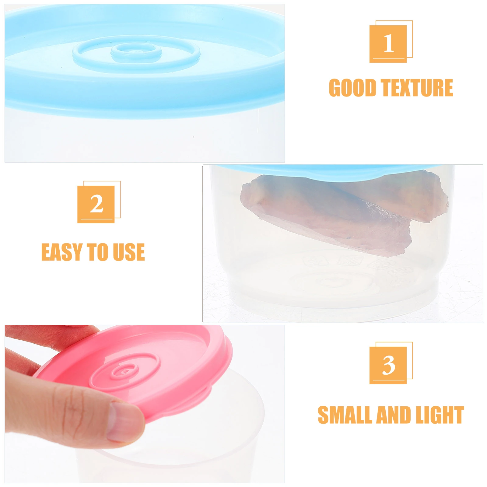 

Food Crisper Fresh Container Compartment Dried Fruit Sauce Containers with Lids Pots