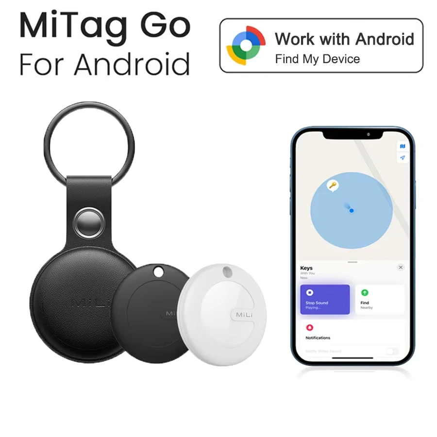 MiLi MiTag Go Bluetooth-Compatibility Tracker For Android Item Finder Work With Google Find My Device 2025