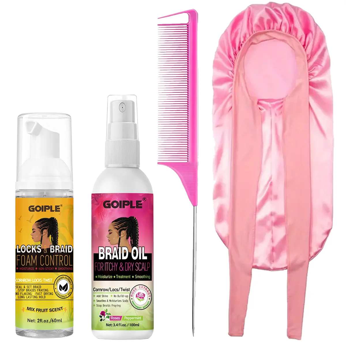 

Braid Foam Mousse for Various Braids,Moisturizing & Nourishing Braided Care Oil Natural Cleaning Product High Shine Plait Mousse