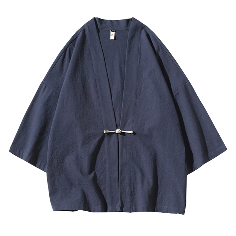 

New Chinese Sle Loose Fit Summer Jaet Thin Outerwear Large Size Seven Quarter Sve Dao Pao Tang Costume Open Cardigan