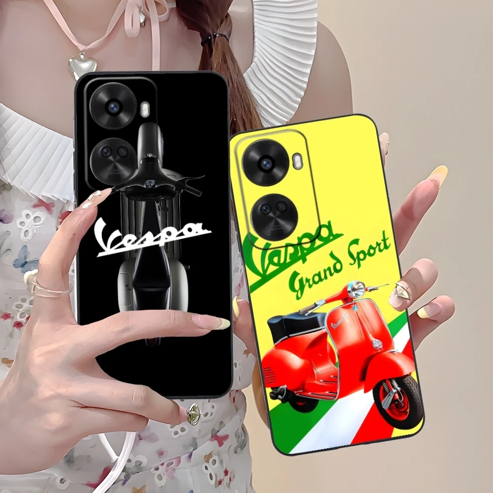 Painting V-Vespa Mobile Cell Phone Case for Huawei Nova 12 11 10 9 8 7 Pro SE 5G Black Soft Phone Cover Shell