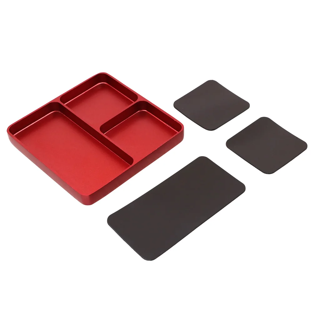 RS 98*98*11 مللي متر CNC الألومنيوم المغناطيسي المسمار صينية الجوز طوقا تخزين أداة ل RC سيارة قارب نموذج طائرة