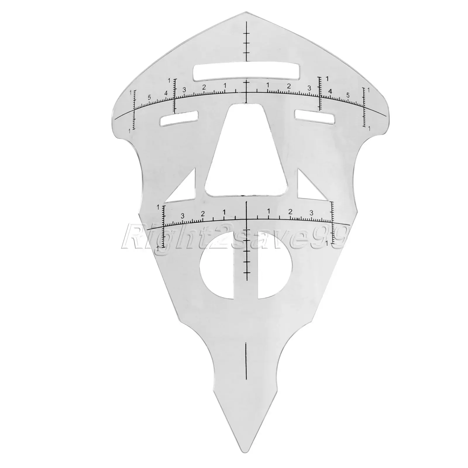 

1 шт., линейка для лица, бровей, трафарет для перманентной татуировки, шаблон для макияжа, измерительный формирователь для обучения татуировке начинающих, учебные инструменты