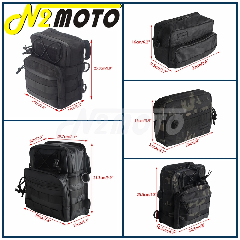 Motorcycle Handlebar Bag Sissy Bar Bag For Harley Softail Low Rider S Street Bob Club Style T-Bar Toolbag Shoulder Messenger Bag