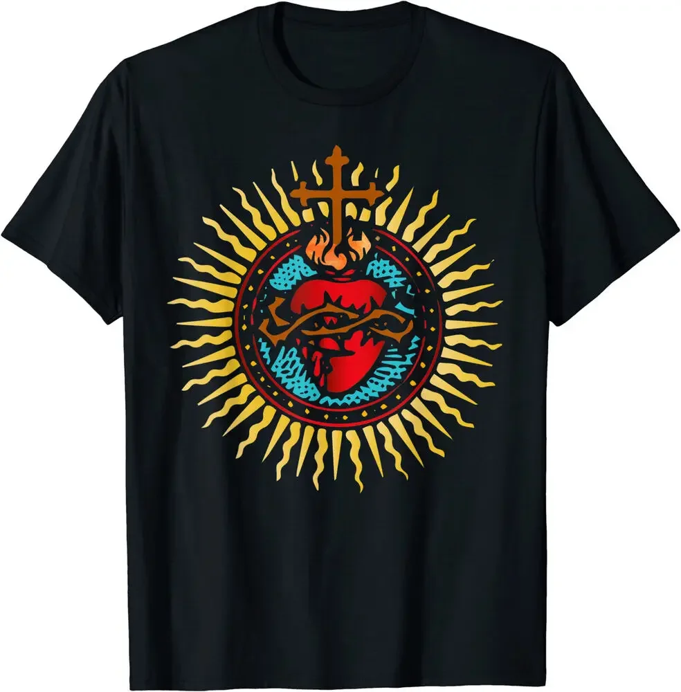 Sacred Heart of  Catholic Art Traditional Latin Mass T-Shirt  Tees High Quality 100%Cotton Short Sleeve