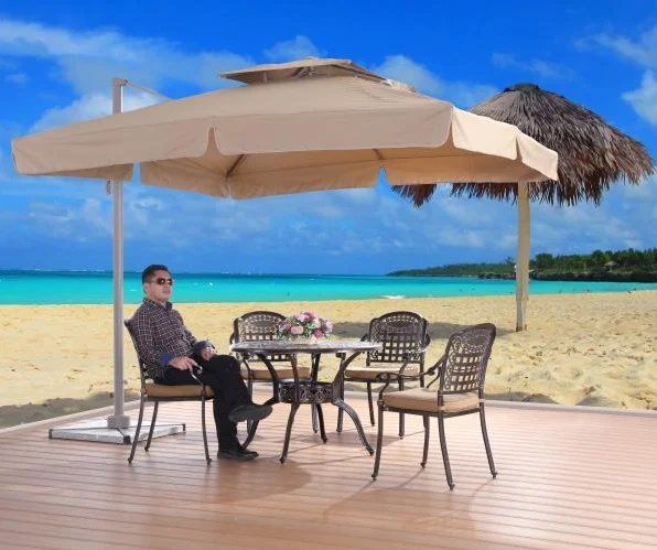 

ATV&UTV3x3 Multiposition Restaurant and Cafe Side Post Outdoor Roman Umbrella Large Metal Parasol Stand