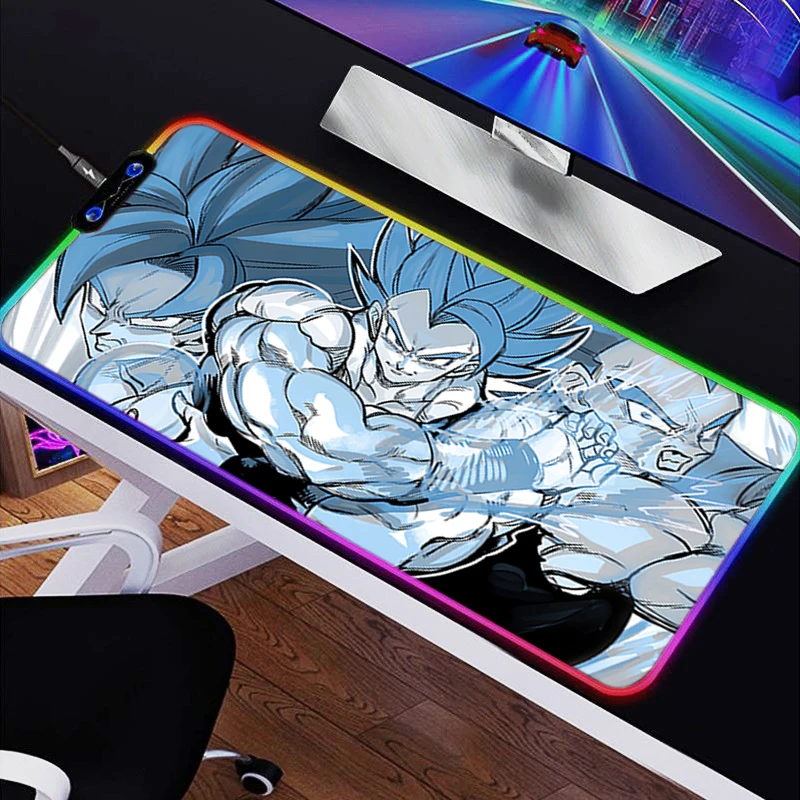 

LED RGB Mouse Pad Rubber HD Mousepad Pattern Game Pad PC Accessories Dragon Ball Desk Mat Non Slip Table Mat Office Keyboard Pad