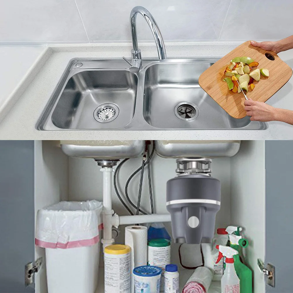 Garbage Stopper, Black Rubber Disposal Splash Guard, Quiet Collar Sink for Insoerator, Reduce Noise