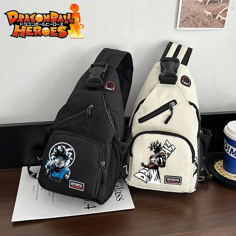 Dragons Ball Brusttasche, Oxford, wasserdicht, große Kapazität, Rucksäcke für Herren, Goku Anime, Umhängetasche, multifunktionale Umhängetasche, Geschenk