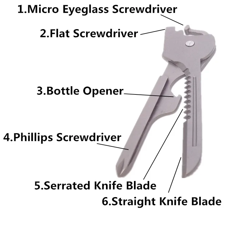 1 шт., швейцарский многофункциональный нож 6 в 1