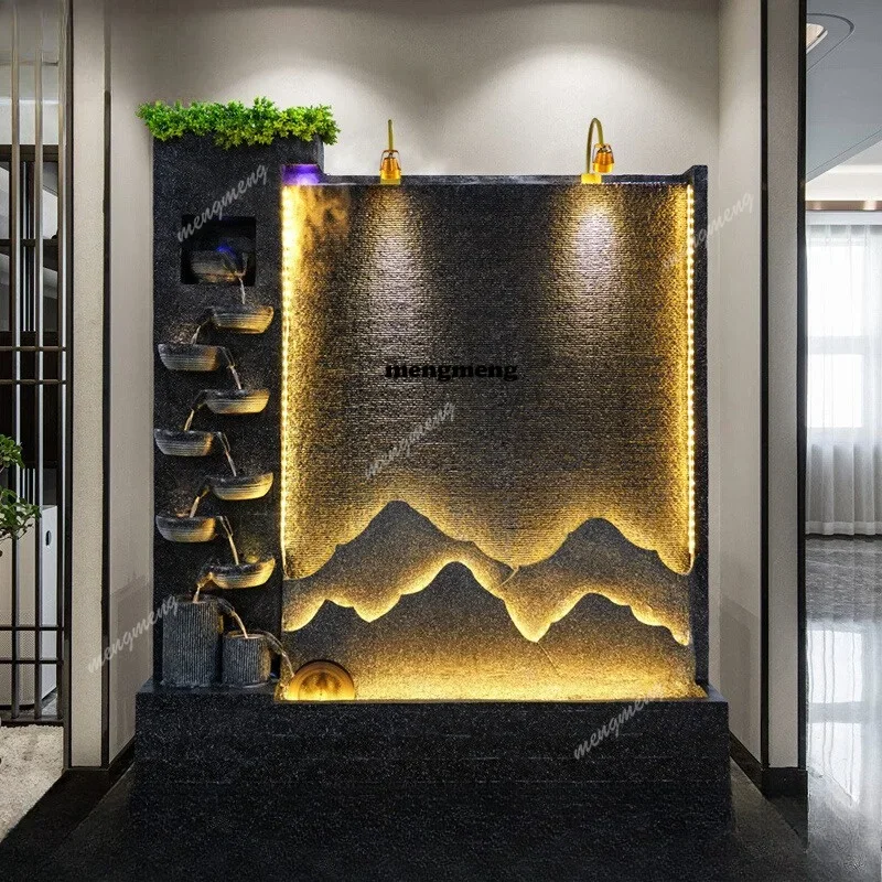 

Y136 Y136 European style water curtain wall water screen courtyard fountain floor waterscape indoor humidifier partition ornamen