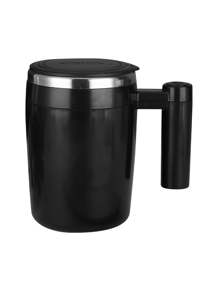 380mL Self Stirring Mug w/ Lid Automatic Magnetic Stirring Coffee Cup Electric Stainless Steel Self Mixing Coffee Cup for Coffee