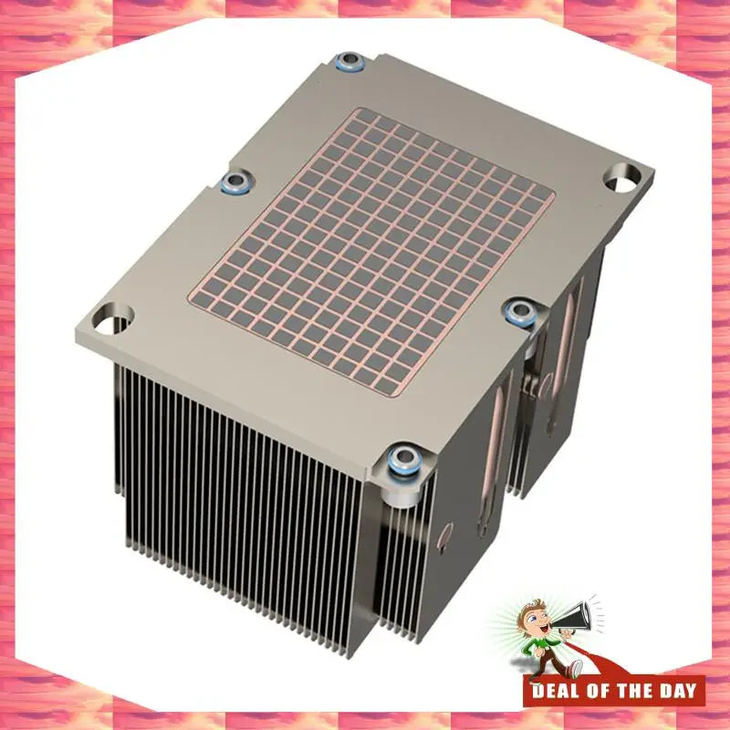 Pengiriman 24 Jam 2X Pendingin LGA3647-2U-R83 240W untuk Lga 3647 Radiator Tipe Sempit 2U Heat Sink 4 Kipas Pendingin Tiup Samping Pipa Panas