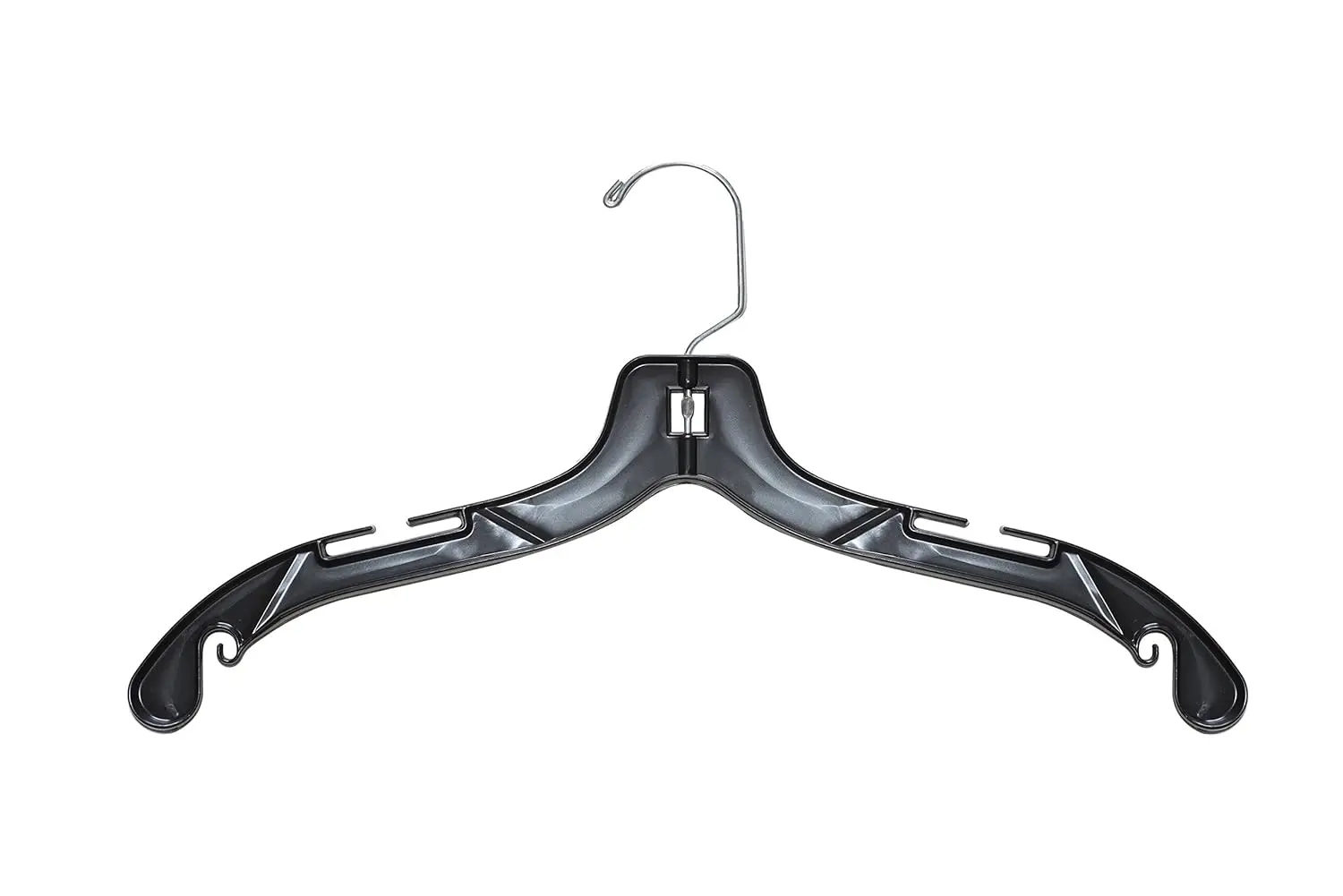 2507-4 2507 Plastic Shirt/Dress Hanger With Chrome Swivel Hook, Medium Weight, 17