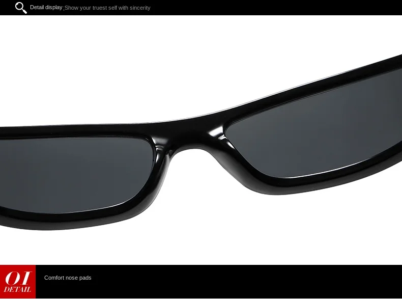 Retro Schmale Rechteckige Y2K Sonnenbrille 2026 Trend Marken-Wrap-Sportbrille für Männer und Frauen Radfahren Autofahren UV400 Punk Eyewear – Detail 8